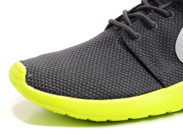 nike Roshe running chaussures hommes gris fonce jaune (3)